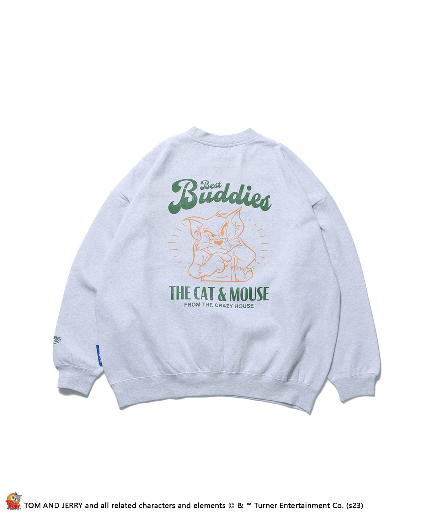 【SEQUENZ】 TOM and JERRY BEST BUDDIES SWEAT/ トムとジェリー キャラクター バックプリント スウェット 裏起毛